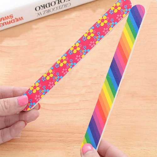 HeeYaa Nail File Set - 10 Professional Double-Sided 100/180 Grit Emery Boards for Manicure & Pedicure