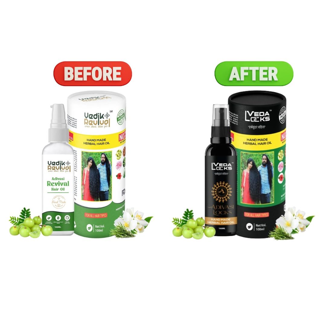 VEDIK REVIVAL Adivashi Revival Hair Oil ||adivashi neelambari hair oil - Ayurvedic Blend for Hair Growth, Volume & Shine - Natural and Paraben-Free - 3.38 fl oz /100 ml