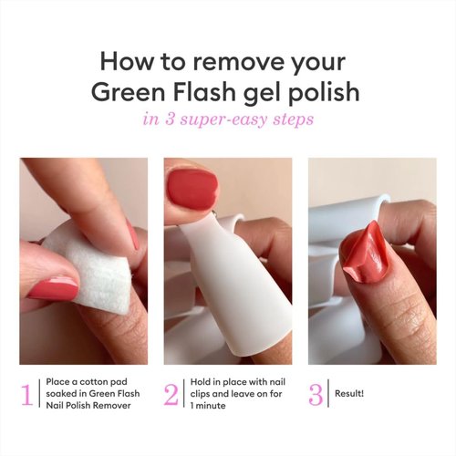 Manucurist Green Flash Gel Nail Polish Remover - Effective Plant-Based & Acetone-Free - 3.38 fl oz