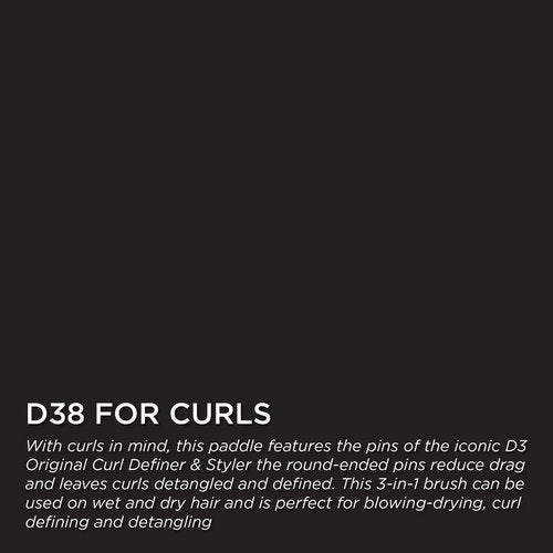 Denman Detangling & Styling Paddle Brush – Wet or Dry Hair Detangler & Styler for Curly, Coily, Straight, Thick & Long Hair – Ideal for Women & Men