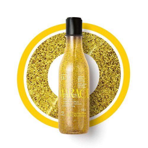 Natura Passion Fruit Exfoliating Shower Gel - Vegan, Sulfate-Free Body Cleanser - 6.2 fl oz (185ml)
