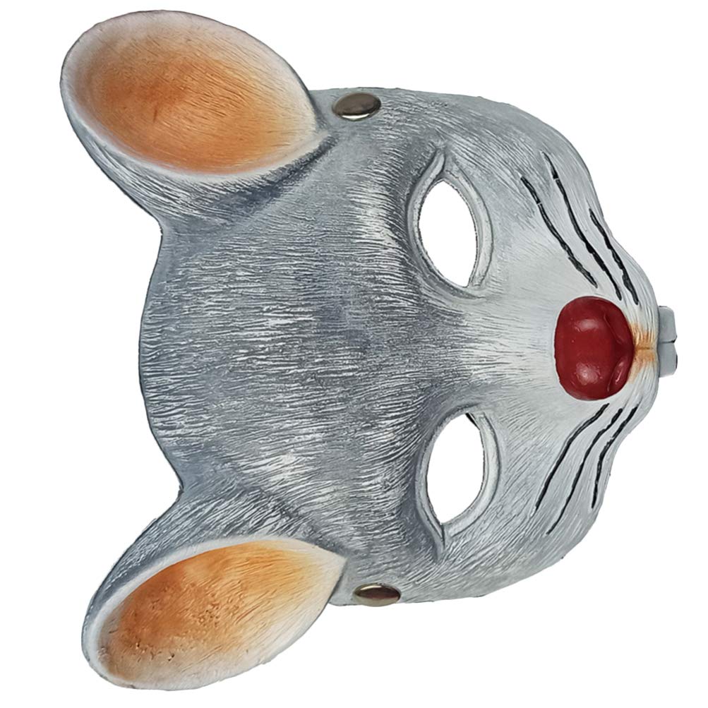 NOLITOY Rat Mask Rat Head Masks Animal Masks for Halloween Costume Party Props Light Grey