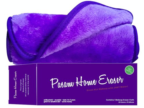 Makeup Eraser | Reusable Makeup Remover - Effortlessly Removes Waterproof Makeup with Just Water - Purple