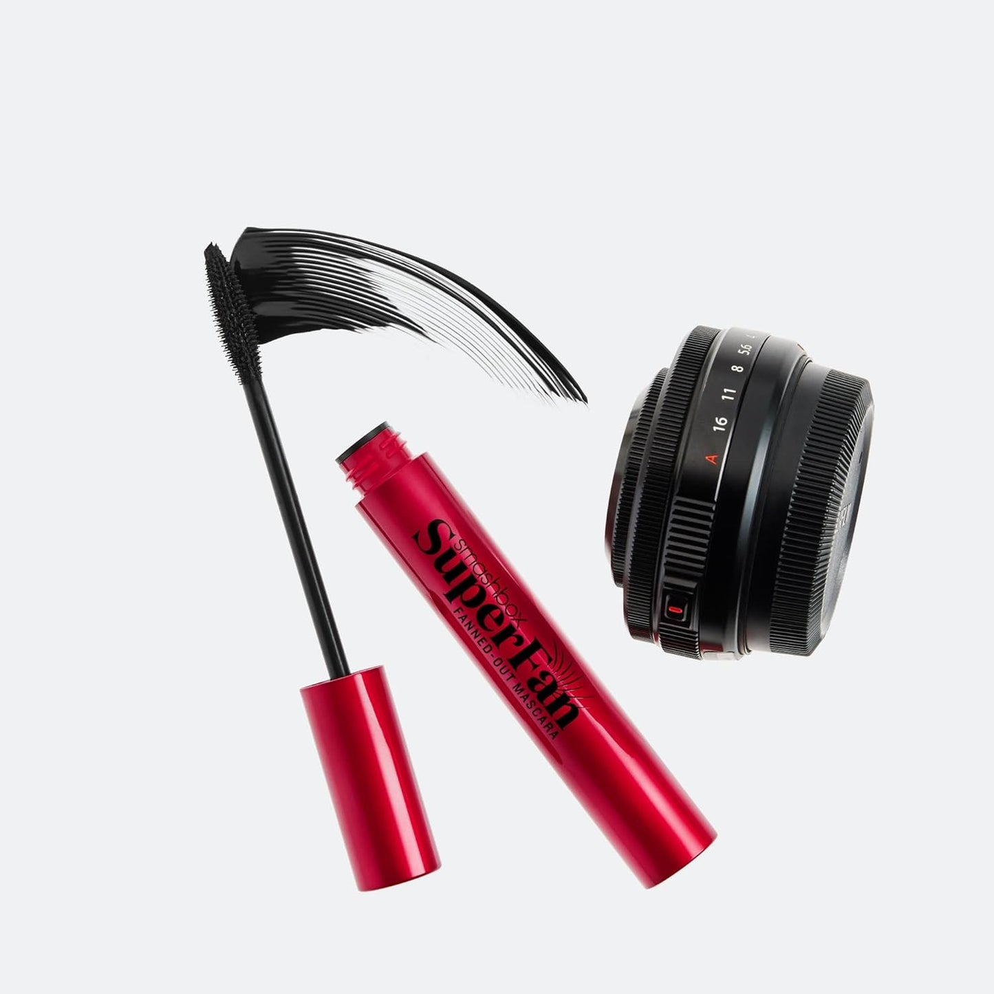 Smashbox Super Fan Lash Lengthening Mascara - Fanned-Out Volume & Length, Long-Wearing, 0.34 Fl Oz, Black
