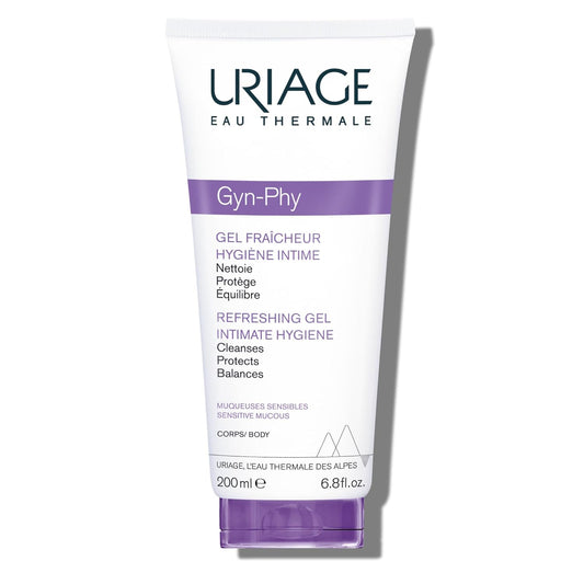 Uriage Gyn-Phy Intimate Wash - Refreshing Daily Hygiene Gel for Sensitive Areas | Foaming Floral Fragrance