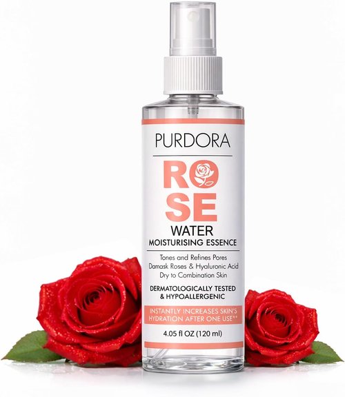 Regine Switzerland Rosewater Facial Mist - Hydrating Toner for Glowing Skin | Organic & Alcohol-Free, 4.05 Fl Oz