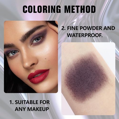 Kaely Smokey Plum Eyeshadow - Matte Purple Powder for Older Women | Lightweight & Pigmented, 15g