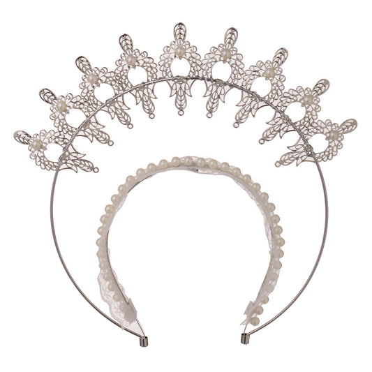 BLESSUME Mary Halo Crown Headband Goddess Headwear Halloween Costume Headpiece Headdress for Cosplay Party (V)