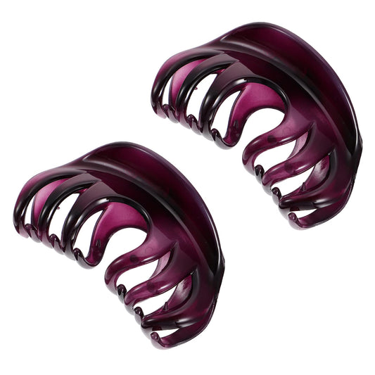 Beaupretty 2pcs Octopus Clip No-Slip Grip Women Hair Claw Clamp Large Hair Claw Clips Delicate Acrylic Hair Jaw Clips Purple