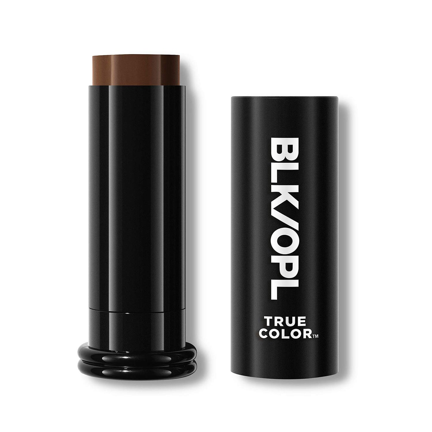 BLK/OPL TRUE COLOR Skin Perfecting Stick Foundation SPF 15, Ebony Brown — hypoallergenic, cruelty-free