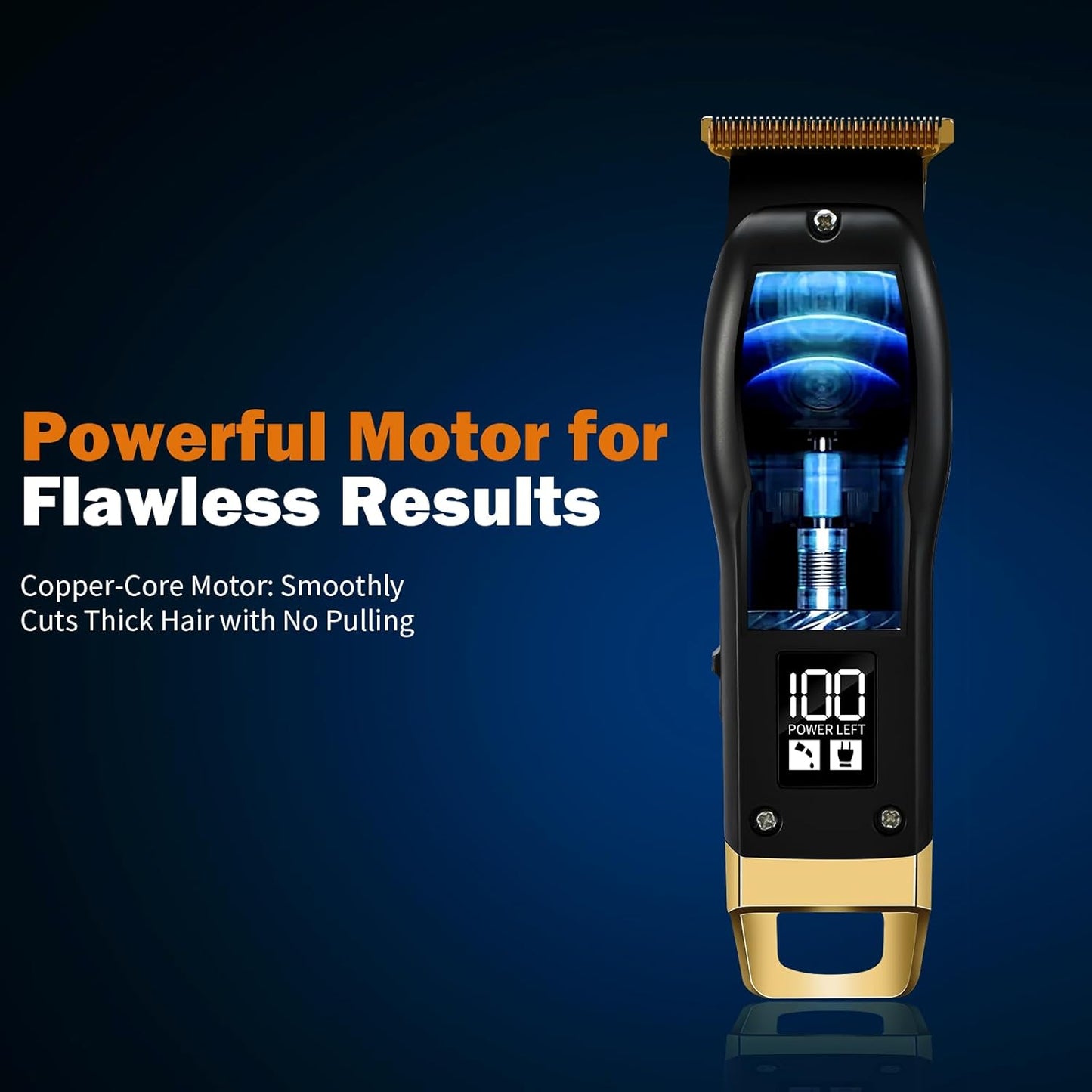Skiennix Beard Trimmer - Rechargeable Cordless Hair Clippers & Shaver for Men | Ideal for Face, Neck & Manscaping, Black