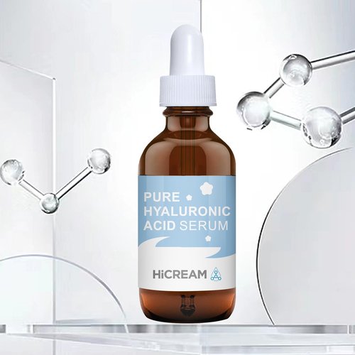 Hicream Hyaluronic Acid Serum - Brightening & Hydrating Face Moisturizer | 100% Pure, Non-Greasy, 2 Oz