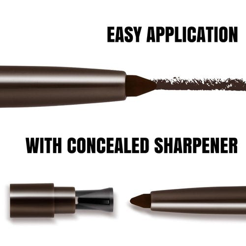 HECI BEAUTY Gel Eyeliner Pencil - Ultra-Smooth, Waterproof & Smudge-Proof, 24HR Longwear - Dark Brown