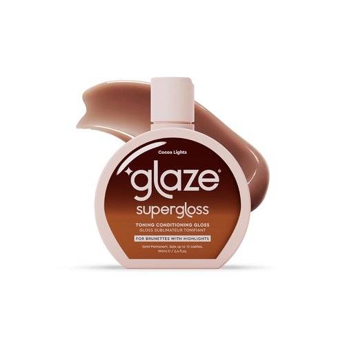 Glaze Super Gloss | Cocoa Lights Conditioning Gloss for Medium to Dark Brown Hair - Enhances Color & Boosts Shine