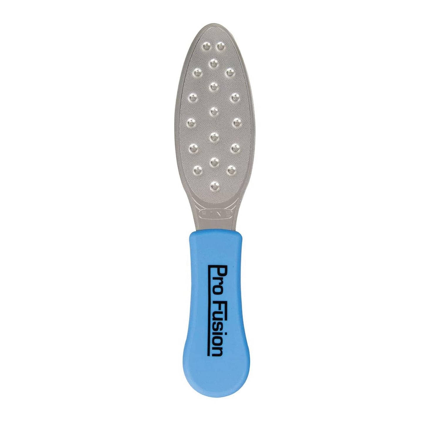 ForPro Pro Fusion Stainless Steel Pedi File - Coarse Double-Sided Design - Blue Handle for Heels & Feet - 8.25” L