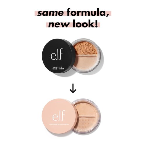 e.l.f. Halo Glow Setting Powder - Silky Finish for Soft Glow, Smooths Pores & Lines, Vegan | Deep