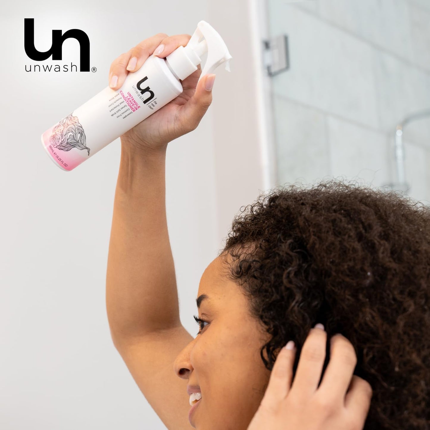 Unwash Untangle Leave-In Conditioner Spray - Vegan Frizz Control & Heat Protection | 6.25 fl oz