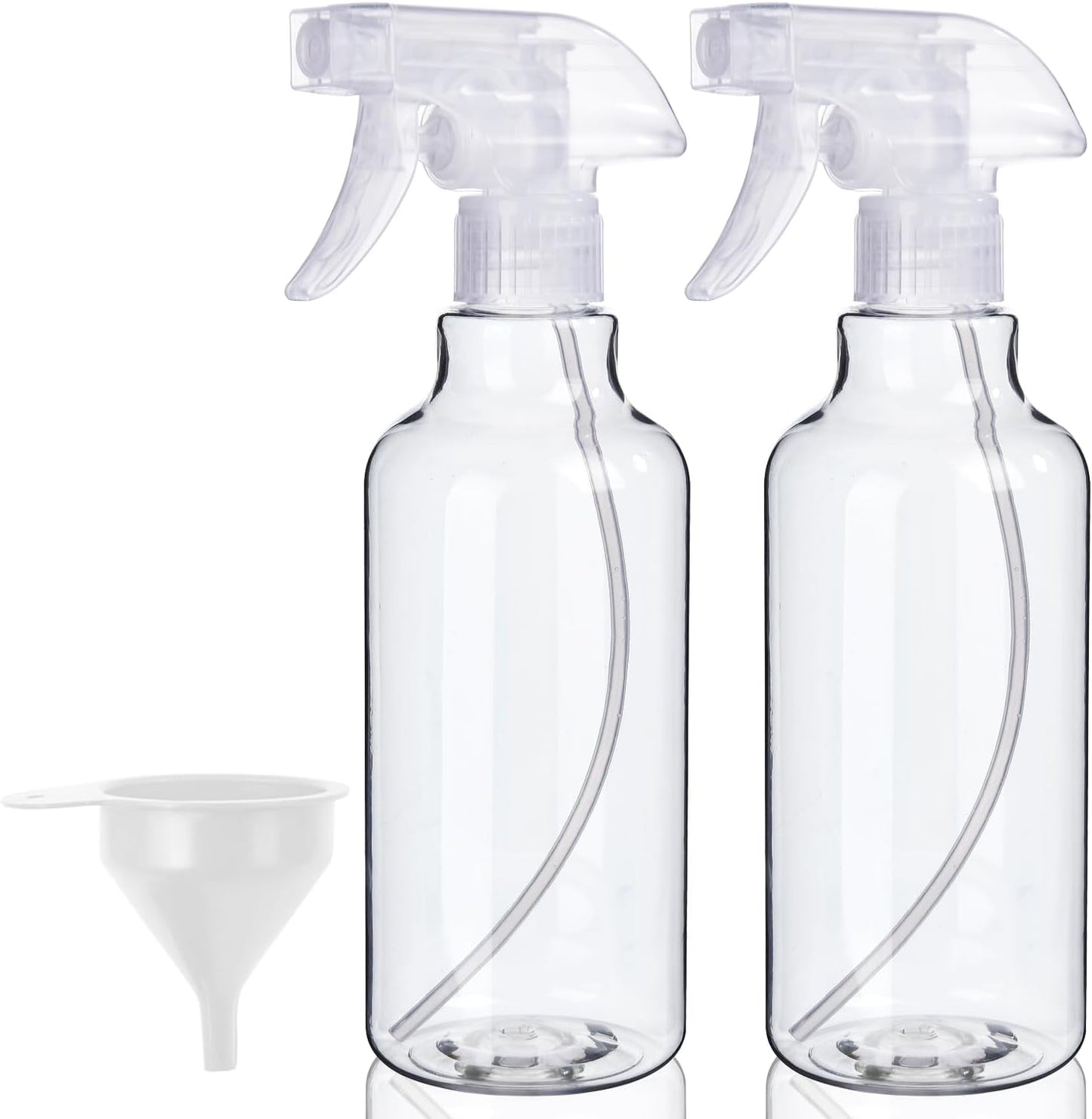 Skiennix Plastic Spray Bottles - 2-Pack 16.9 Oz | Heavy Duty Mist & Stream for Cleaning, Oils, Plants
