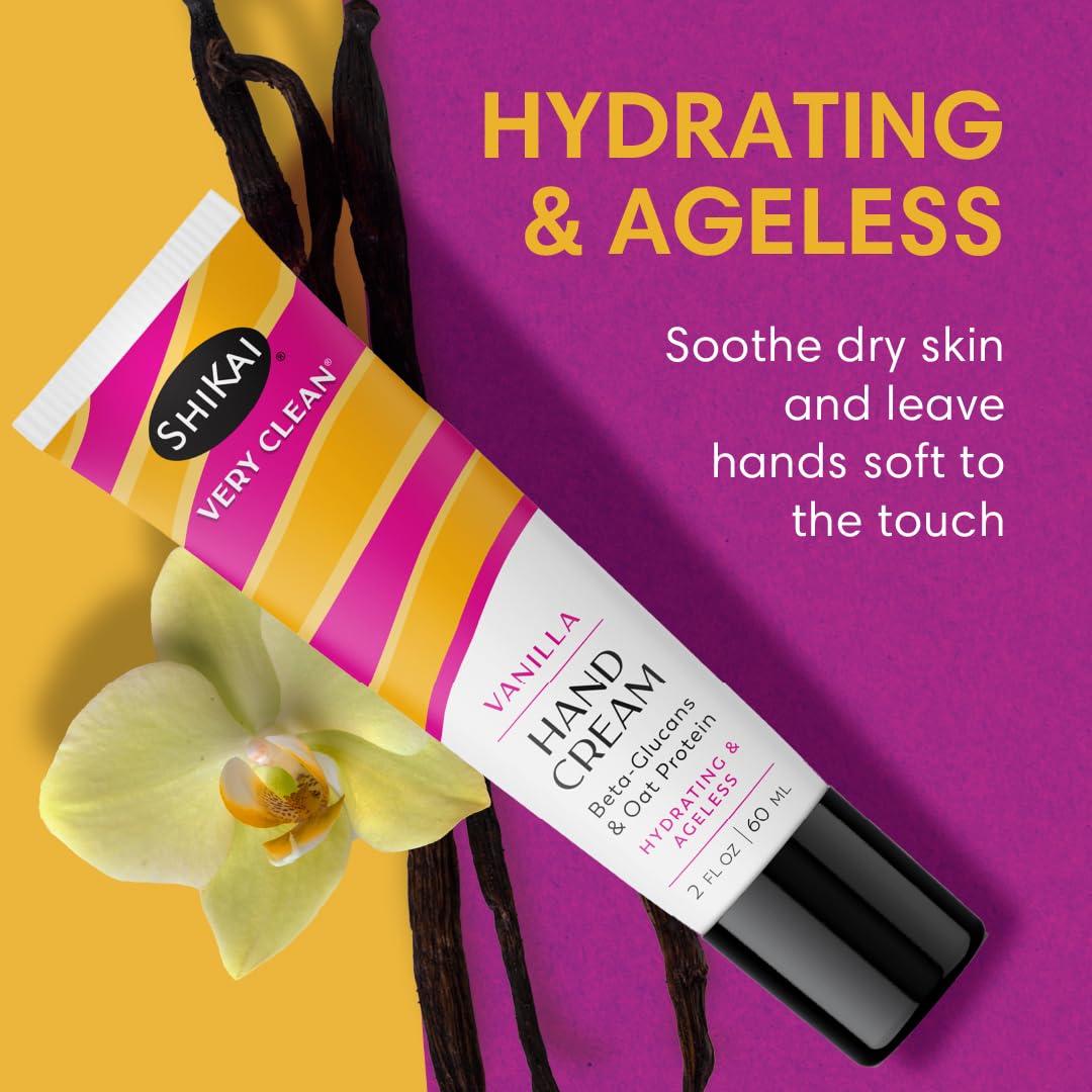 ShiKai Hydrating Hand Cream - Vanilla Scent | Nourishing Moisturizer for Dry Skin | 2 oz Size