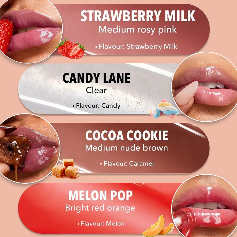 Skiennix Tinted Lip Serum - Hydrating Melting Lip Balm for Glossy, Nourished Lips | Vegan & Cruelty-Free (Strawberry Milk)