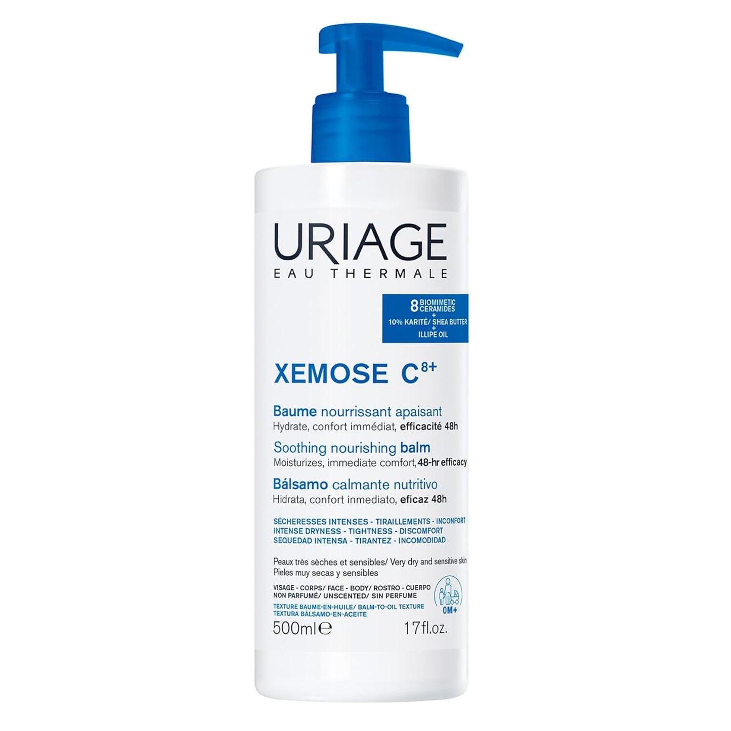 Uriage Xemose Anti-Itch Soothing Oil Balm - Intense Moisturizing Relief for Dry Skin | Face & Body, Fragrance-Free