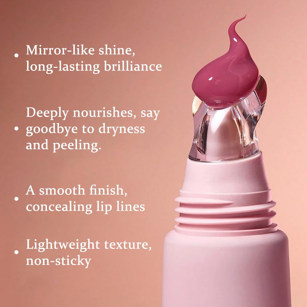 Skiennix Tinted Lip Serum - Hydrating Melting Lip Balm for Glossy, Nourished Lips | Vegan & Cruelty-Free (Strawberry Milk)