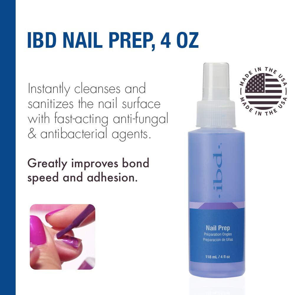 IBD Nail Prep Dehydrate Spray - Nail Dehydrator & Cleanser for Acrylic, Gel & Dip Powder | 4 oz
