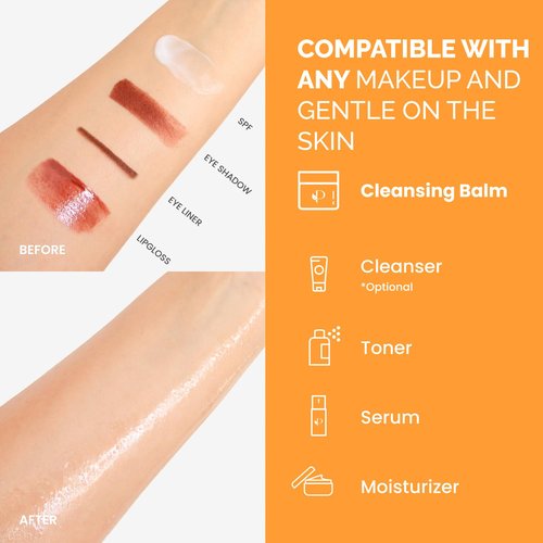 Plantifique Korean Cleansing Balm - Hydrating Makeup Remover with Hyaluronic Acid & Ceramides - 1.41 oz / 40g