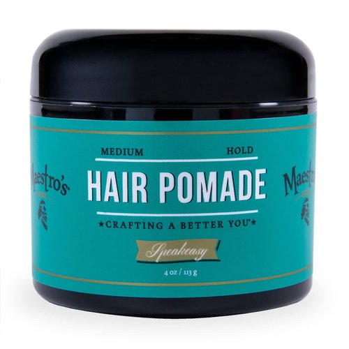 Maestro's Classic Hair Pomade - Medium Hold & Natural Shine | Water-Based Grooming for All Hair Types | 4 oz