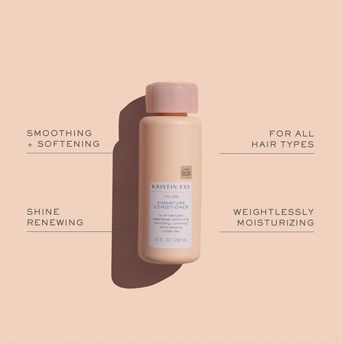 Kristin Ess Hair Signature Salon Shampoo & Conditioner Set - Sulfate Free, Color Safe, Vegan | Moisture & Shine, Pear Fragrance