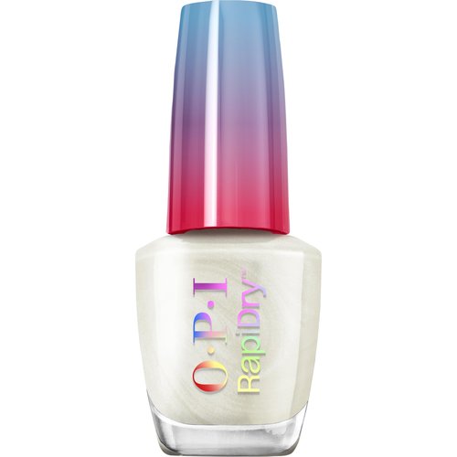 OPI RapiDry Snow Time Like the Present | Semi-Sheer Bright Pearl White Quick Dry Nail Polish | Vegan, Smudge Proof, Fast Drying | Snow Time to Waste | Holiday 2025