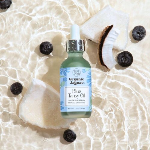 Organic Jaguar Blue Tansy Face Serum - Night Moisturizer & Hydrating Facial Oil for Healthy Aging | 2 fl oz