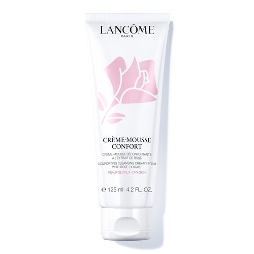 Lancôme Créme Mousse Confort Foaming Facial Cleanser - Gentle Hydrating Makeup Remover with Rosehip Oil | 4.2 Fl Oz