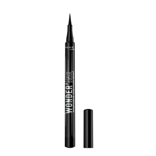 Rimmel London Wonder’Ink Eyeliner - Waterproof Matte Finish, Long-Wearing, 0.03oz | Black 001