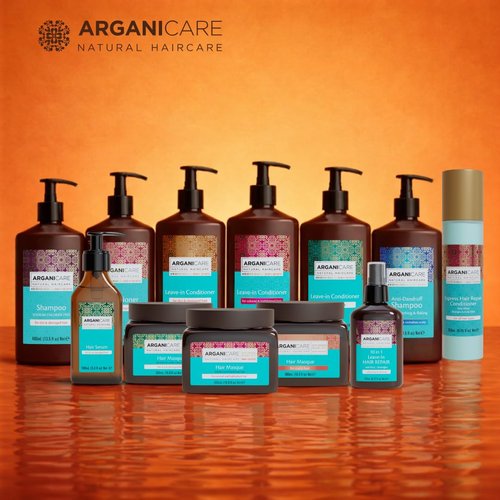 Arganicare Natural Argan Oil Serum with Jojoba Oil - Hair Growth Formula for Damaged Hair, Dry Scalp Treatment & Frizz Control - Vegan Shea Moisture Blend