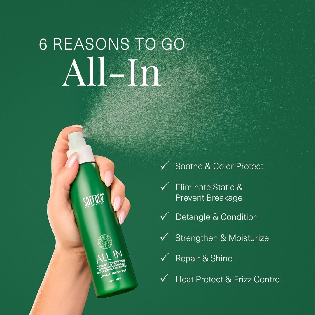 Surface Hair All-In-One Leave-In Conditioner - Detangles, Controls Frizz & Strengthens - 6 Fl Oz