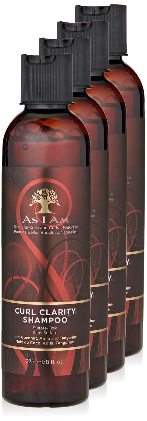 As I Am Curl Clarity Shampoo - Deep Cleansing Formula for Curly Hair | 8 oz (Pack of 4)