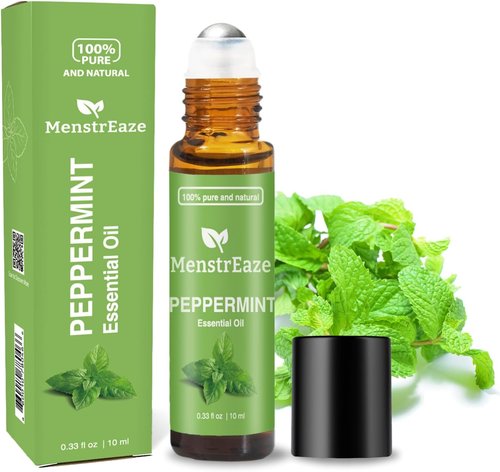 Peppermint Essential Oil Roll-On | 100% Pure Natural Relief for Migraines & Nausea | 10ml