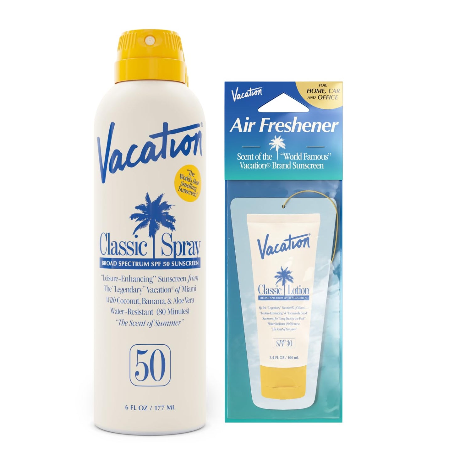 Vacation Classic Sunscreen Spray SPF 50 - Water-Resistant & Lightweight | 6 Fl. Oz. - Vegan & Dermatologist-Tested