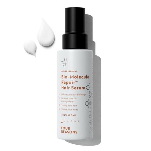 FOUR REASONS Bio-Molecule Repair Hydrating Serum - Anti-Frizz & Bond Repair for Damaged Hair | 3.4 Fl Oz, Vegan & Cruelty-Free