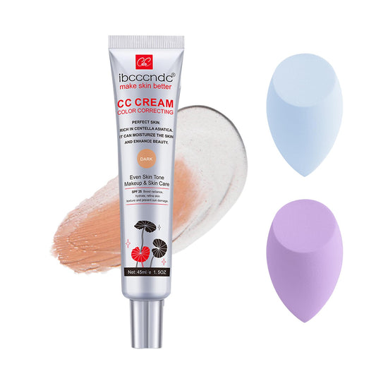 Skiennix Color Correcting CC Cream - Waterproof Foundation with SPF 25 | Moisturizing 1.5 Oz (Dark)
