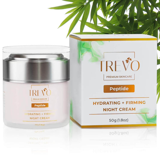 Trevo Peptide Hydrating Night Cream - Advanced Anti-Aging Moisturizer with Peptides & Retinol - 50g/1.8oz