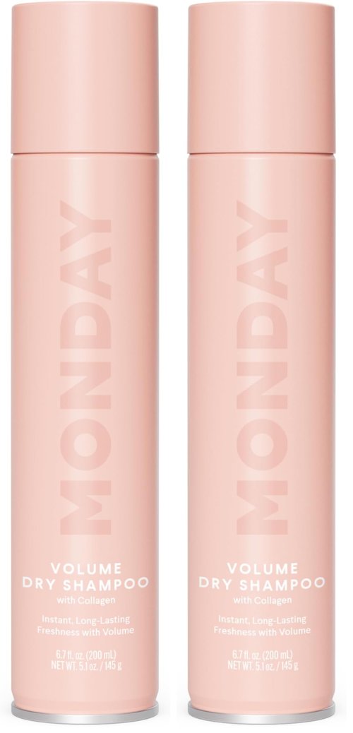 MONDAY HAIRCARE Dry Shampoo Volume 6.7oz, Volumizes and Freshens Hair, Absorbs Oil, Nourishes with Keratin, Protects Hair (Pack of 2)
