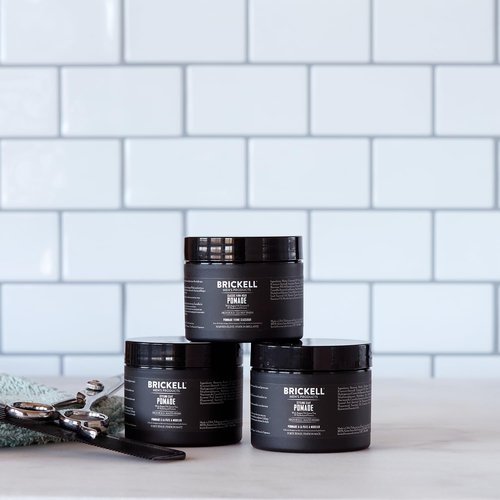Brickell Men's Products Hair Styling Clay Pomade - Natural & Organic, Strong Hold, Matte Finish | 2 Ounces
