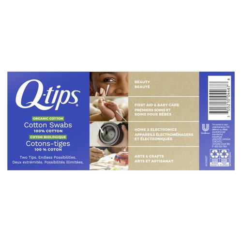 Q-tips Organic Cotton Swabs - Ultimate Home & Beauty Tool | 400 Count (4 Pack) - 1600 Total Swabs