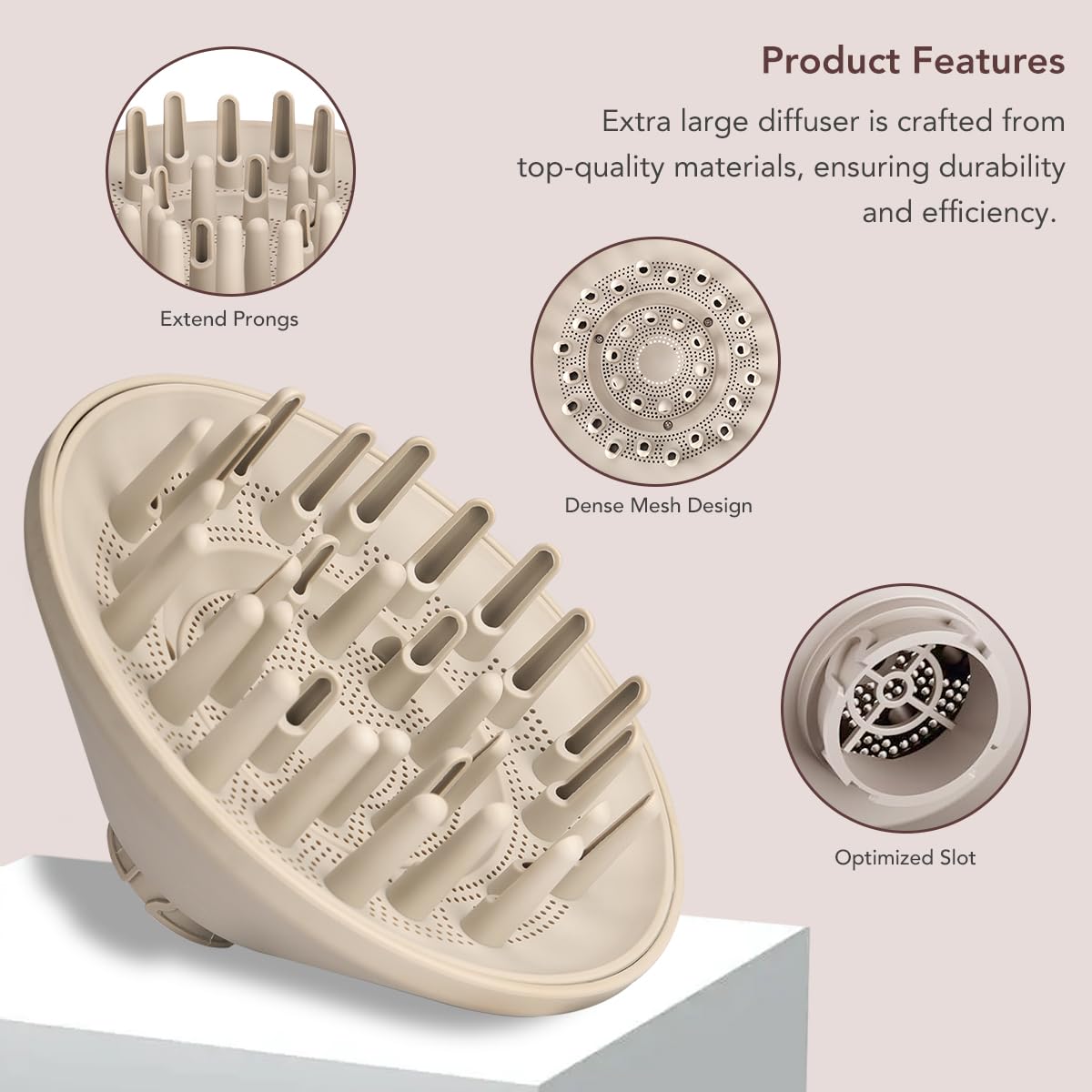 Shark FlexStyle Extra Large Diffuser Attachment - Upgraded Nozzle for Fast Drying Wavy & Curly Hair