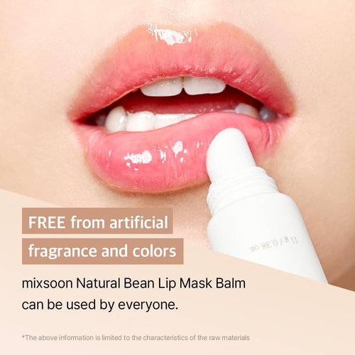 Mixsoon Natural Bean Lip Mask Balm - Hydrating & Softening Vegan Formula | 11g / 0.37 fl. oz.