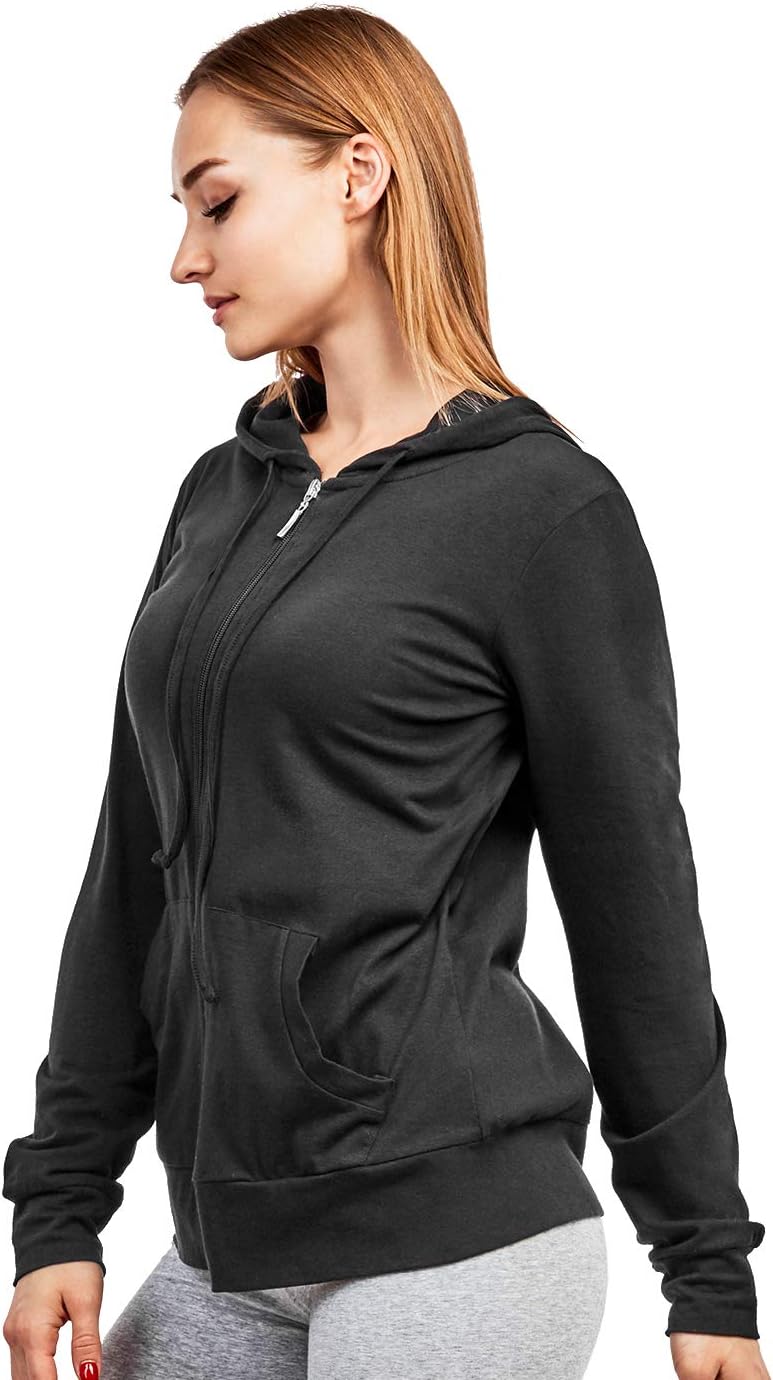 Skiennix Women's Light Cotton Zip-Up Hoodie Jacket - Comfortable & Stylish | Perfect for All Seasons