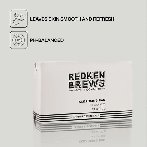 Redken Brews Men's Cleanse Bar - Moisturizing Multi-Purpose Soap for All Skin Types | 5.3 Fl Oz (Pack of 2)