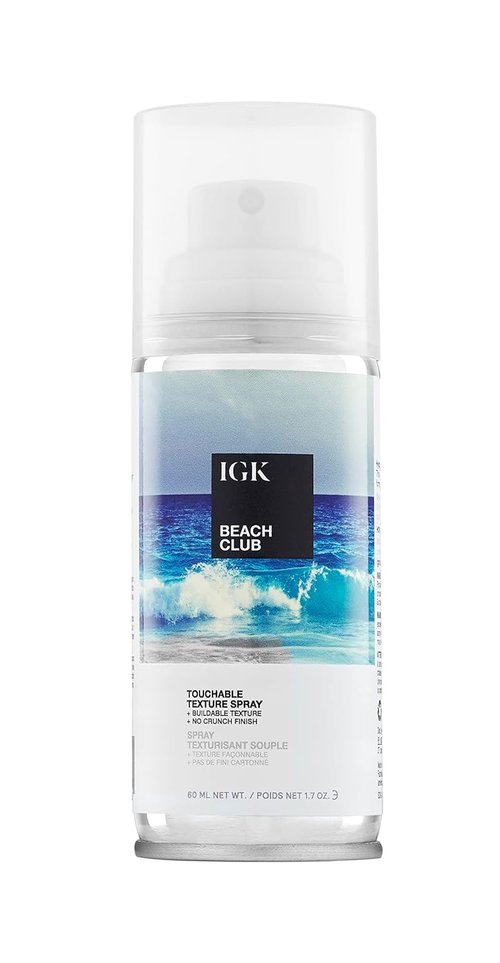 IGK BEACH CLUB Touchable Texture Spray - Travel Size | Lightweight Hold & Volume | Vegan & Cruelty-Free | 1.7 Oz